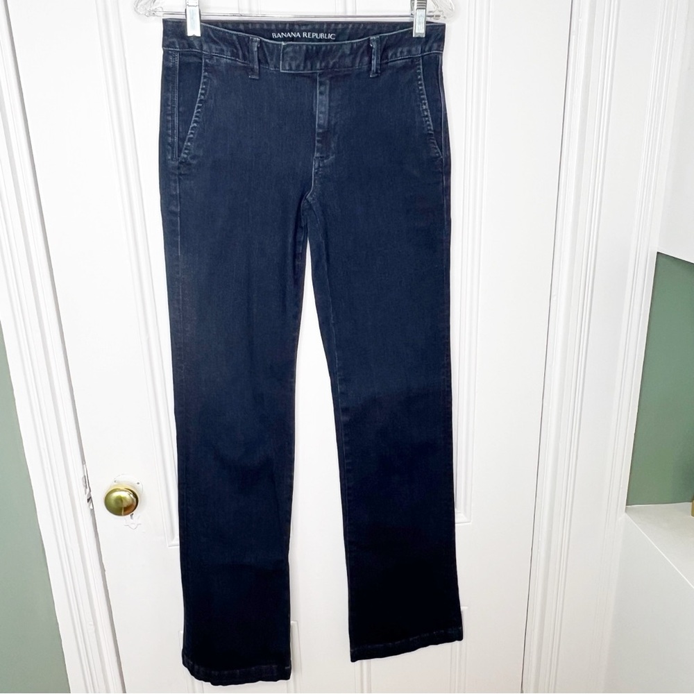 Banana Republic Straight Leg Trouser Jeans Dark Wash Denim Size 26